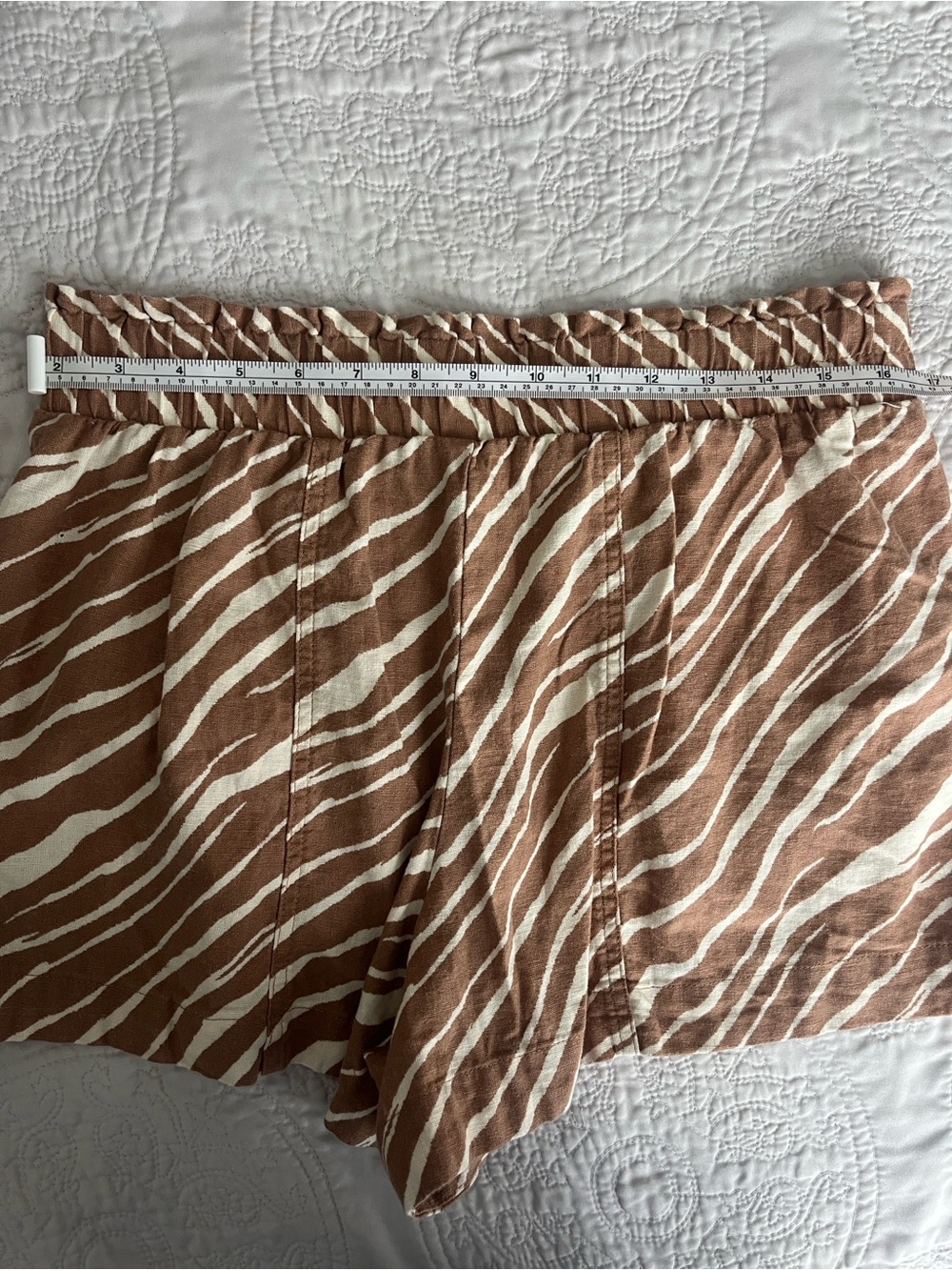 A New Day High-Waist Zebra-Print Linen Blend Pull-On Shorts - Picture 6 of 7
